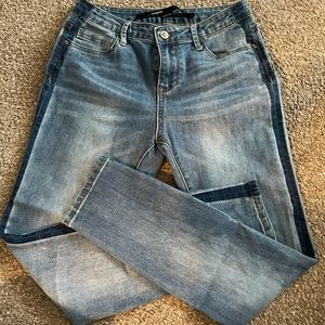 Harper Jeans with darker wash detail down the leg